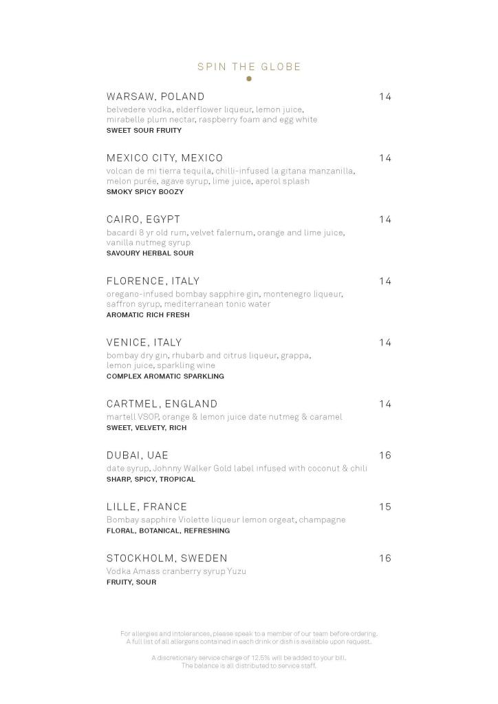 Blind Spot Drinks Menu Page 3