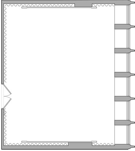 Floorplan graphic of a boardroom