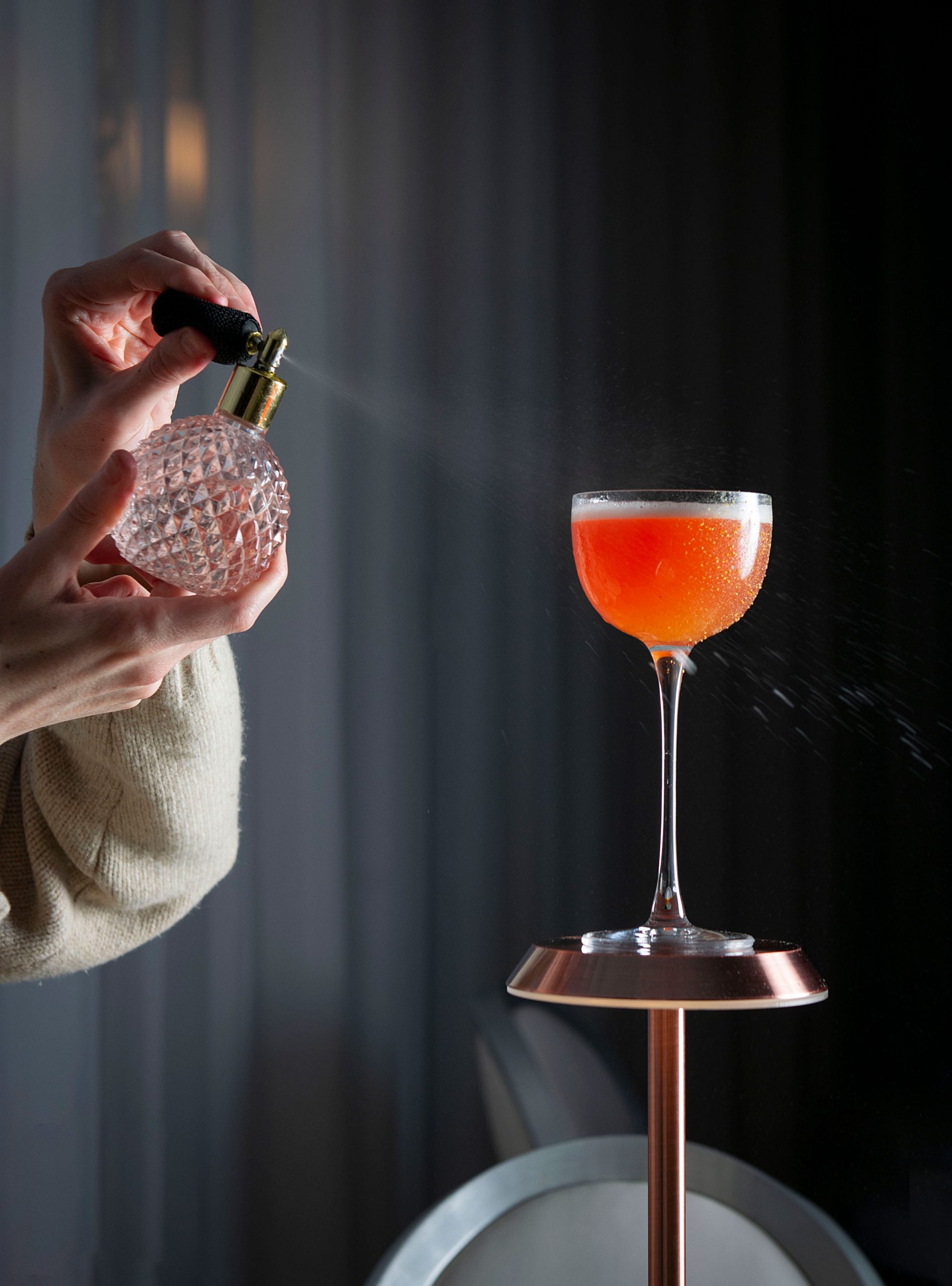 Cocktail with spray