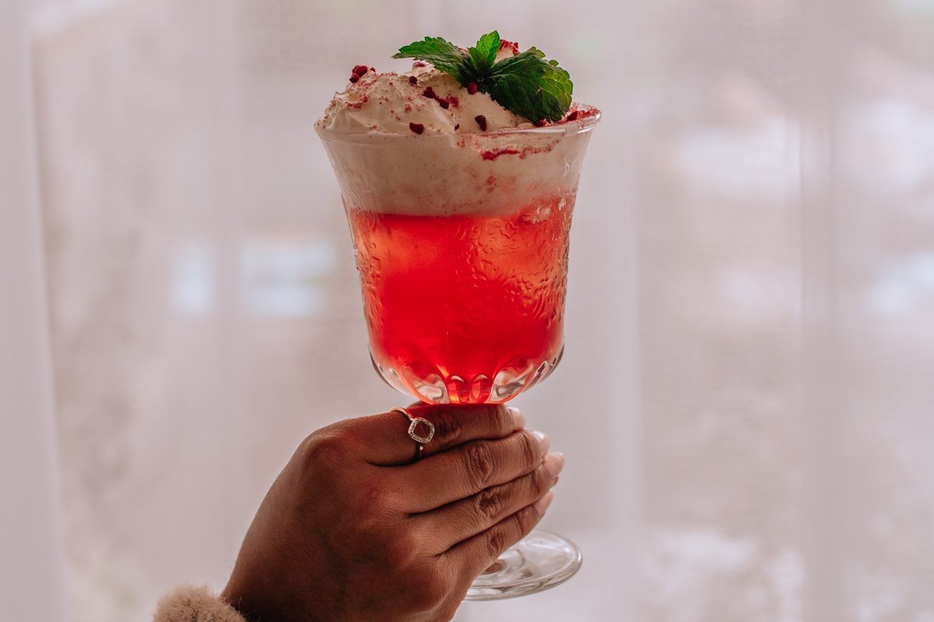 Long Bar cocktail. festive cocktail.