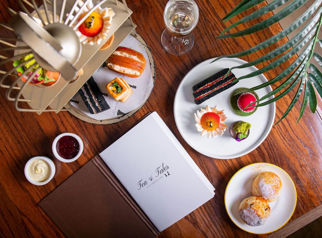 Tea & tales afternoon tea in the den at St Martins Lane.