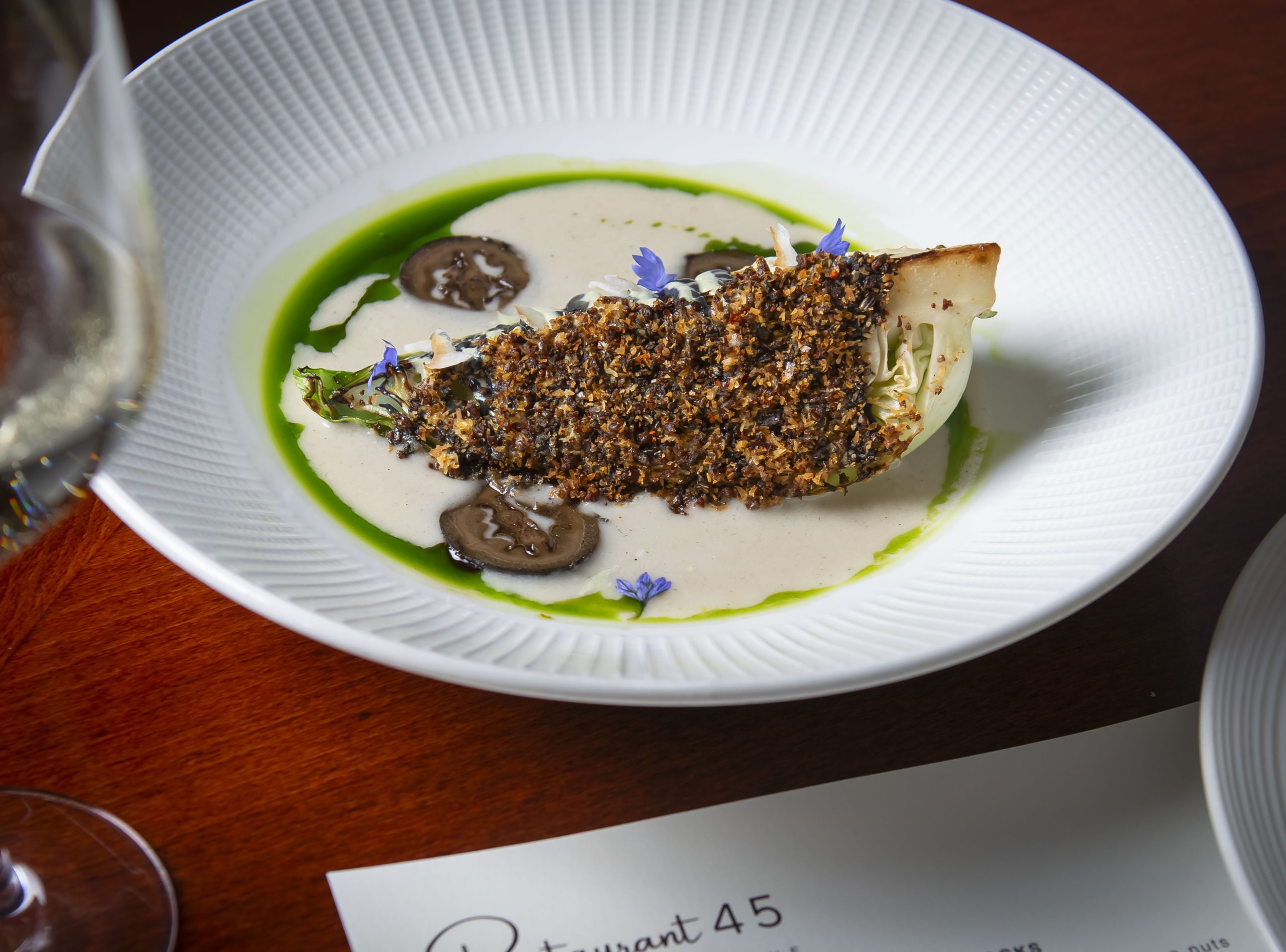 Restaurant 45 Hispi Cabbage A la Carte Menu