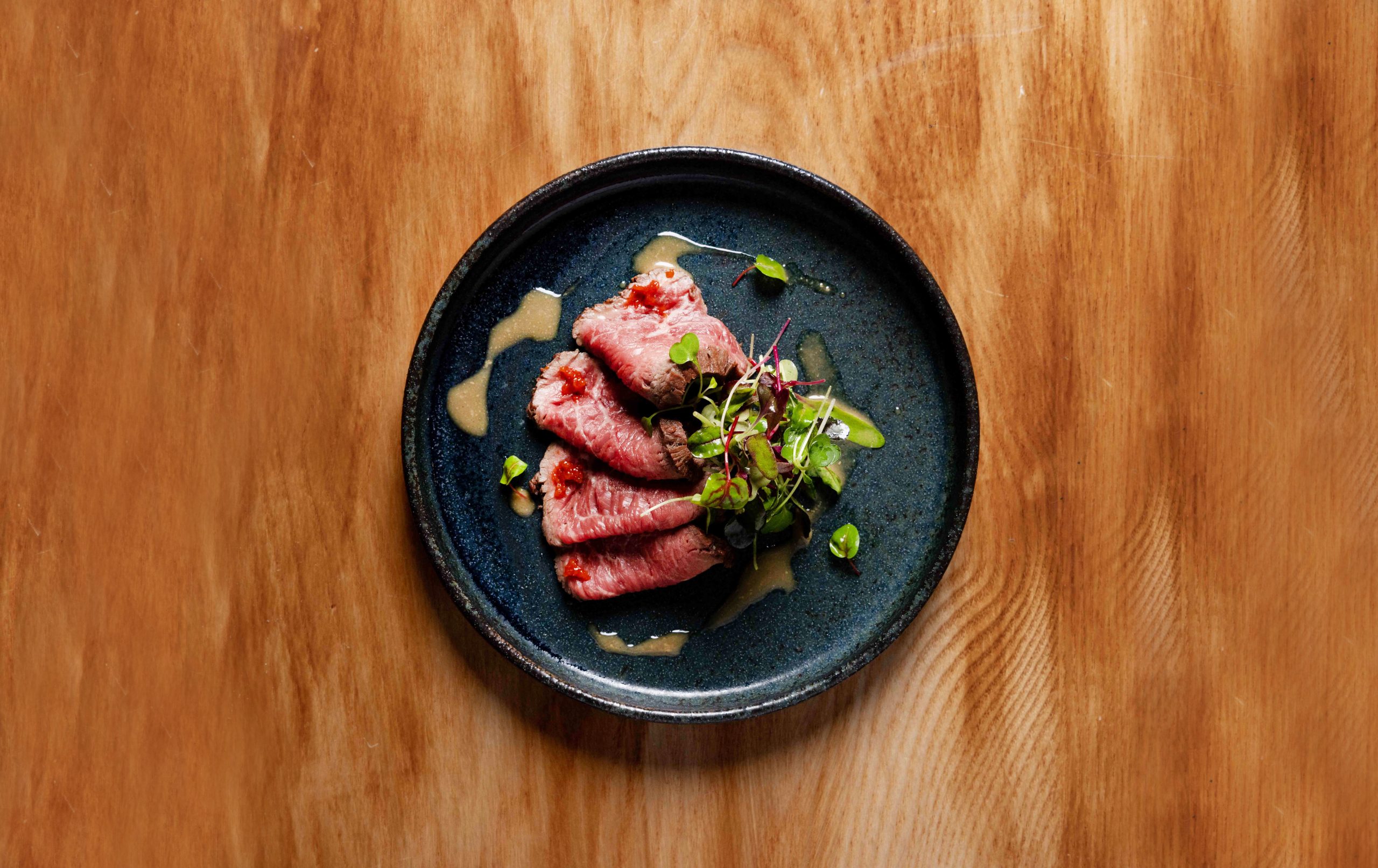 Japanese Beef tataki dish at The Restaurant. Hotori restaurant. Japanese cuisine. Japan.