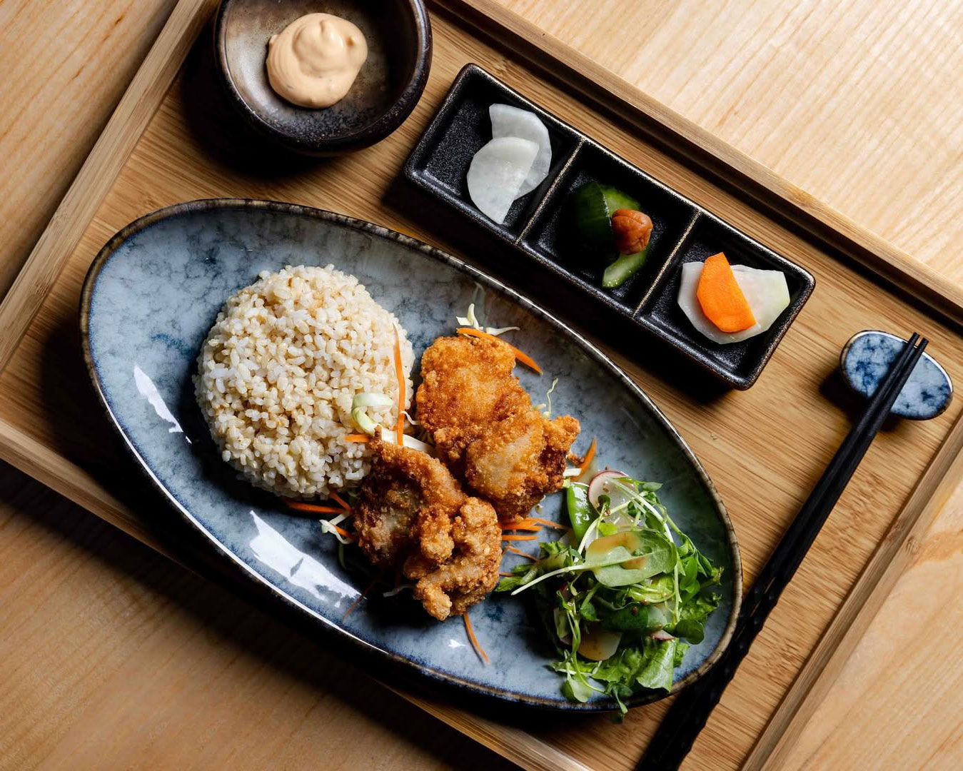 Hotori, plato japonés, el restaurante. Sanderson London.